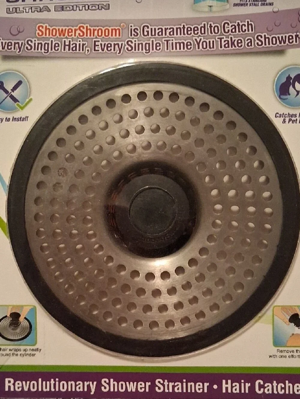 ShowerShroom Ultra Edition Stainless Steel Shower Strainer Hair Catcher